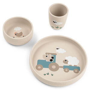 Coffret repas 3 pièces Tiny Farm Sable 