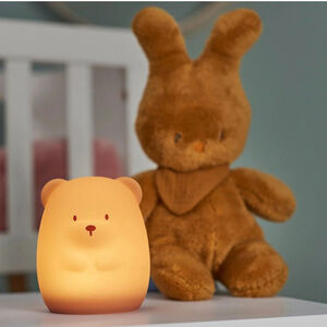 nachtlampje beer van siliconen in karamelkleur 