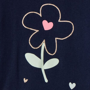 Pull en tricot print fleur pour bébé fille 