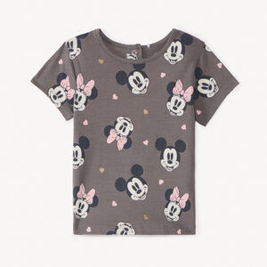T-shirt manches courtes imprimé Minnie Disney pour bébé fille 