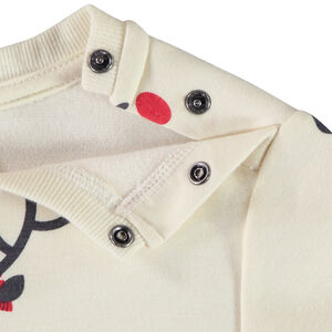 Sweat molleton imprimé rennes de Noël pour bébé garçon 