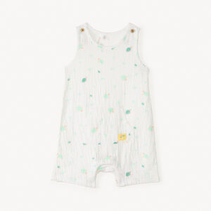 Korte jumpsuit met schildpadprint voor babyjongen 