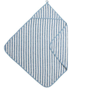 Cape de bain éponge Jacquard Fat Stripe - Jeans Blue -75x75 cm  