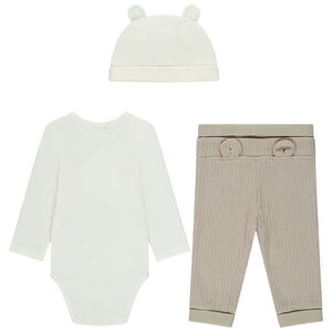 Speelset 3-delig met beerpatroon voor babyjongens 