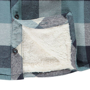 Overhemd in flanel met sherpa voering en ruitpatroon jongens 