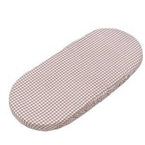 Hoeslaken draagmand Vichy + Mousseline-Doek Praliné Stripes Moka 