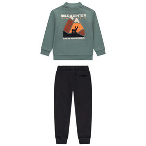 Jogging fleece met patches jongens 