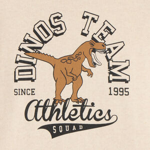 Oversized t-shirt met lange mouwen voor jongens met dinosaurusprint 