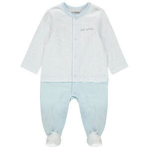 Dors-bien en coton à imprimé placé et inscription  