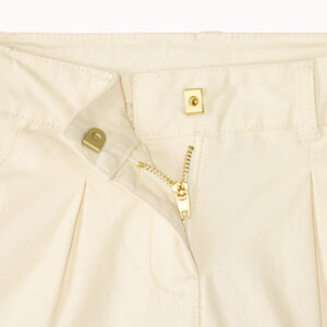 Short en twill uni effet pince fille 