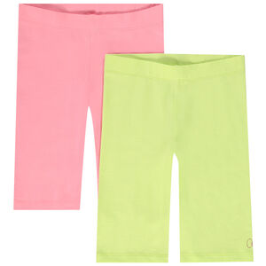 Set van 2 effen fietsbroeken in jersey voor meisjes 