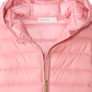 Doudoune fine matelassée à capuche unie pour fille 