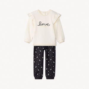2-delig joggingset met bloemenprint voor meisjes baby 