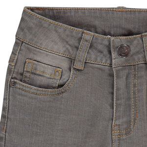 Jean skinny effet used à texte en relief garçon 