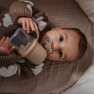 Bekerfles met handgrepen 150ml Wild&Free dag/nacht bruin 