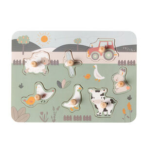 Puzzle en bois 7 pièces La Vie à la Ferme 