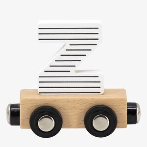 Lettre "Z" en bois pour train coloré 