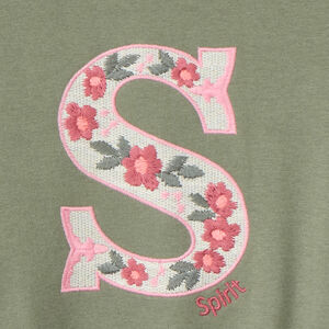 Sweatshirt fleece oversize met borduursel voor meisjes 