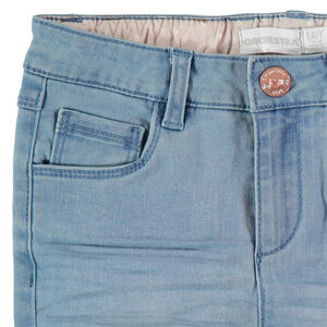 Jean skinny en denim effet délavé pour fille 