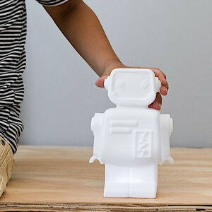 Nachtlampje - robot Hero - oplaadbaar - Wit 