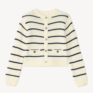 Gestreepte gebreide gilet voor meisjes 