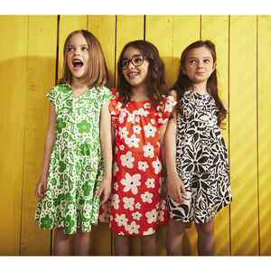 Jurk met korte mouwen en bloemenprint voor meisjes 