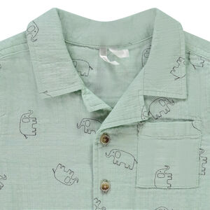 Set van 2 delen van katoenen gaas met olifantenprint voor babyjongen 