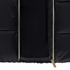 Lange donsjas met kap van stof voor meisjes 