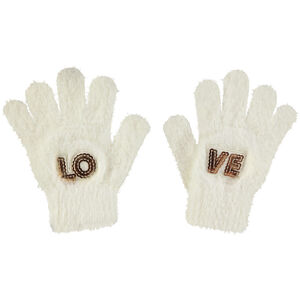 Chenille gebreide Love wanten meisjes 