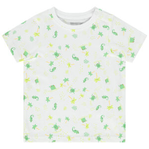 Korte mouwen T-shirt in jersey met kikkerpatroon voor babyjongen 