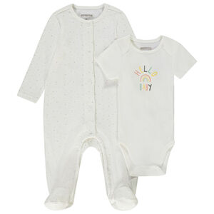 Ensemble 2 pièces dors-bien et body Hello Baby pour bébé  