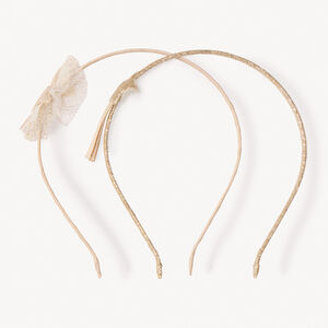Set van 2 gouden haarbanden voor meisjes 