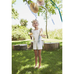 Combishort de cérémonie avec coeur brodé pour fille 