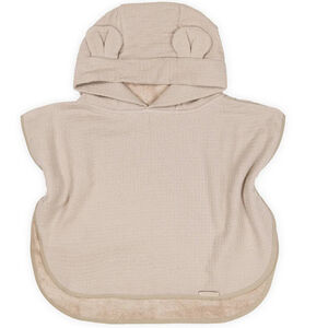 Badponcho gewafeld badstof - Mocha Sand - 0/2 jaar 
