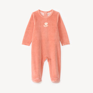 Velours romper voor meisje met fantasie borduursel 