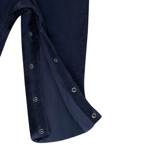 Salopette longue en velours avec badge pour bébé garçon 