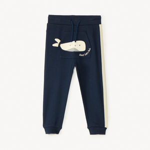 Joggingbroek met walvisprint voor babyjongen 