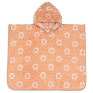 Badponcho badstof Jaquard omkeerbaar Flower 