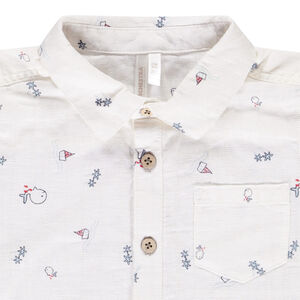 Korte mouwen maritieme print voor babyjongens 