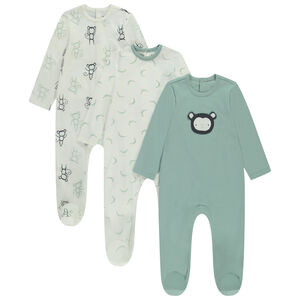 Lot de 3 dors-bien motifs singe pour bébé garçon avec ouvertures différentes selon l'âge 