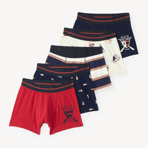 Set van 5 jongensboxers met fantasiepatronen 