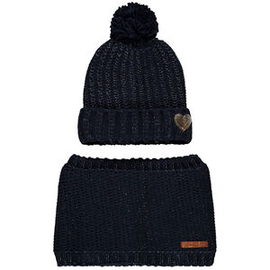 Set muts en nekwarmer in met sherpa gevoerd tricot. 