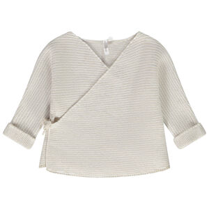 Vest in gebreid schuim steek met hartvorm voor baby 