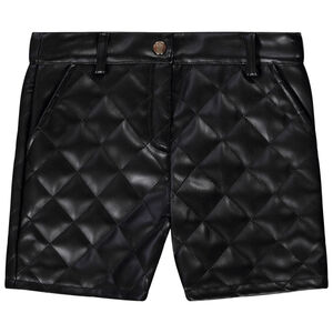 Short in leder effect matelassé voor meisjes 