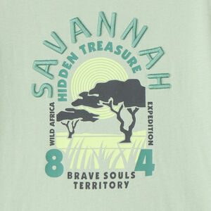 T-shirt manches courtes uni print et broderie estival fantaisie pour garçon 