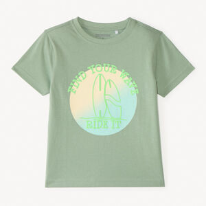 T-shirt manches courtes print fantaisie 3D pour garçon 