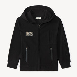 Gilet molleton à capuche garçon style sportswear 