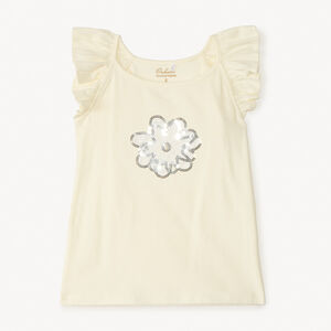 Fantasy mouwloze top met sequins bloemen voor meisjes 