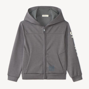 Meisjes hoodie gilet in scuba stof 