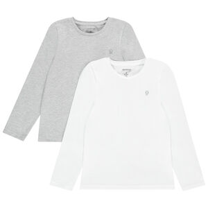 Set van 2 onderhemdjes met lange mouwen voor jongens 